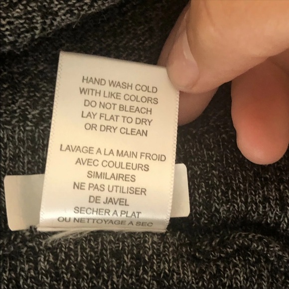 Joie sweater Womens XS Merino Wool Poncho Sweater Jalea B Cowl Neck gray pockets - Picture 10 of 10